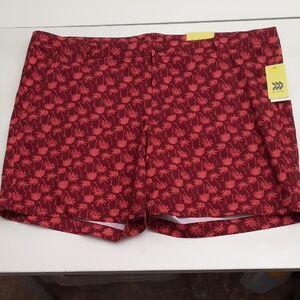 All in Motion Burgundy Palm Tree Patterned Shorts - New With Tags - Size XXL